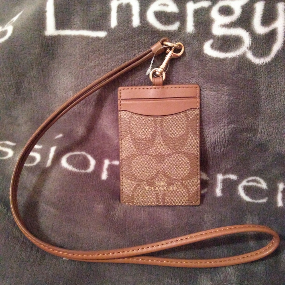 Coach Signature Lanyard ID
